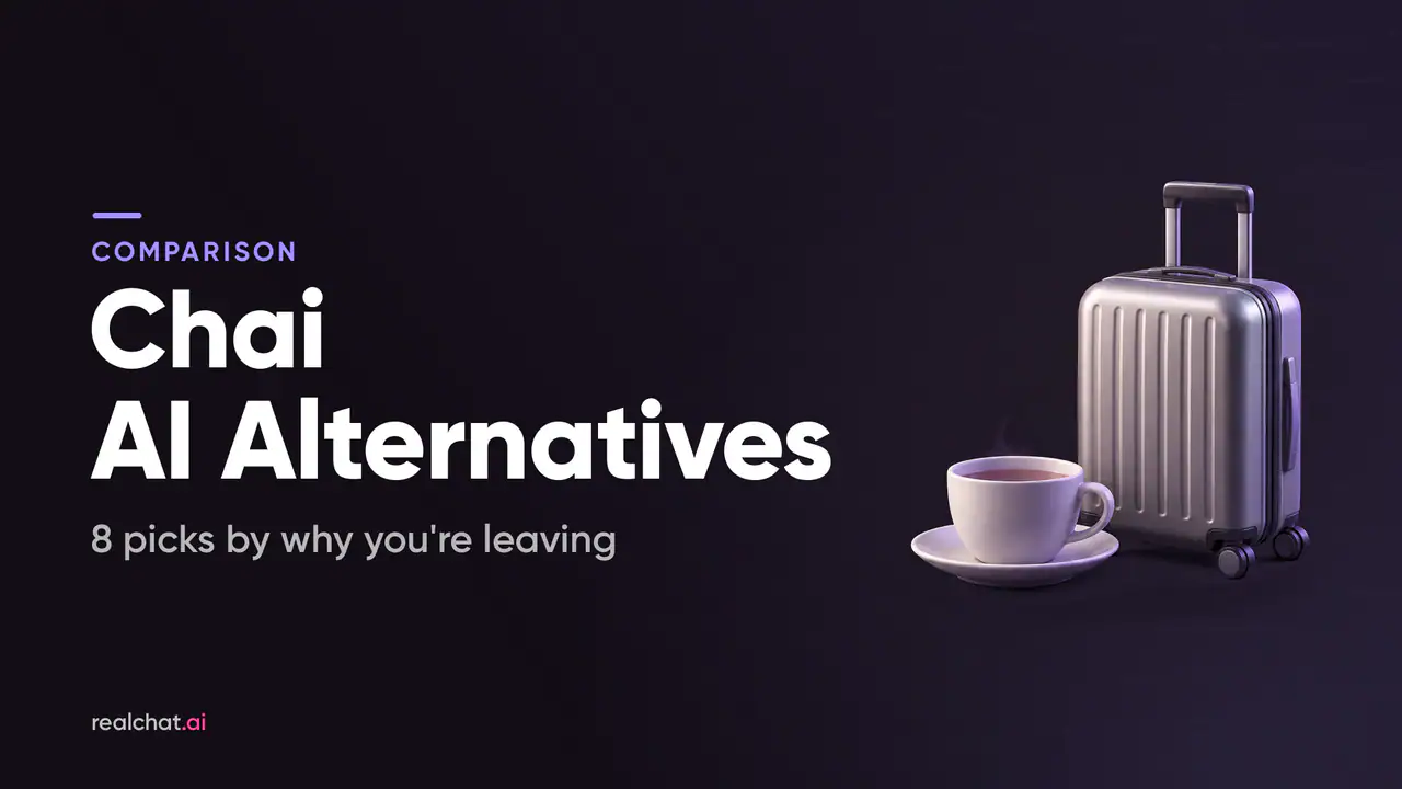 A white ceramic teacup on a saucer beside a small silver travel suitcase with its handle raised, hinting at leaving Chai for another app.
