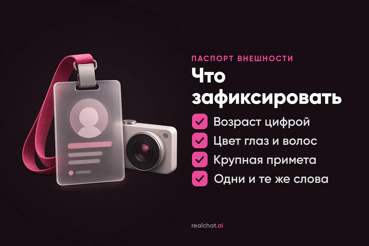 Матовая карточка-пропуск с абстрактным силуэтом и линиями на розовом шнурке рядом с компактной керамической камерой на тёмном фоне.