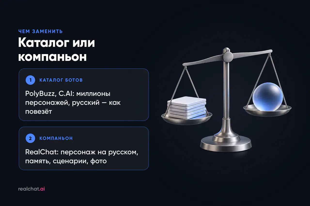 Весы из матового металла: на левой чаше стопка белых керамических карточек, на правой — матовая стеклянная сфера с синим отливом.